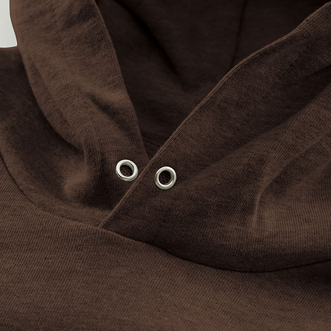 8.4オンス フーデッドライトパーカー(00216-MLH)襟元