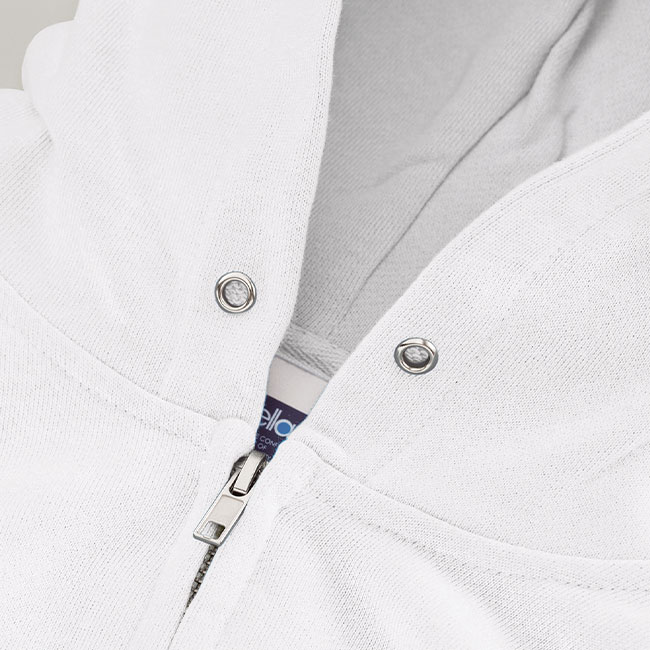 8.4オンス　ジップアップライトパーカー（00217-MLZ）襟元