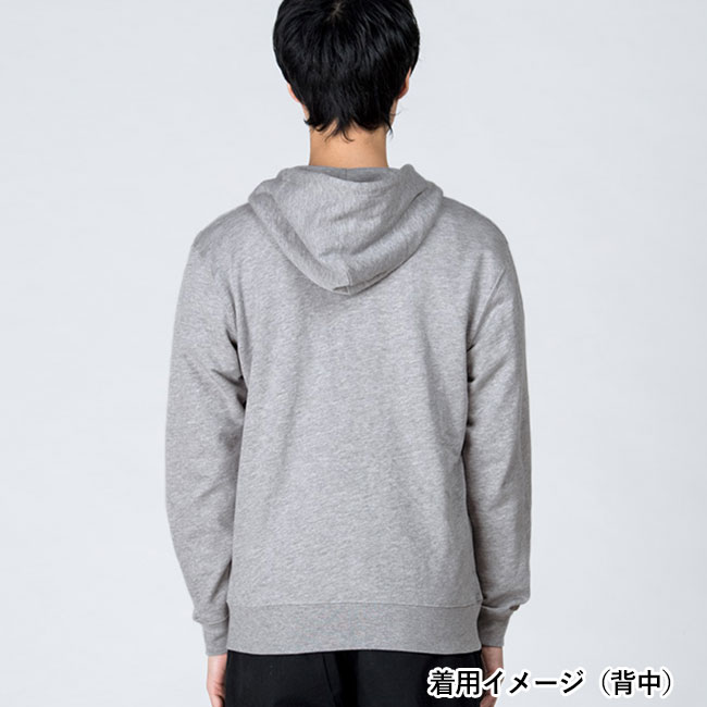 8.4オンス　ジップアップライトパーカー（00217-MLZ）着用イメージ（背面）