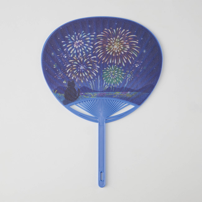 水で濡らせる布うちわ　花火（SNS-2700451）