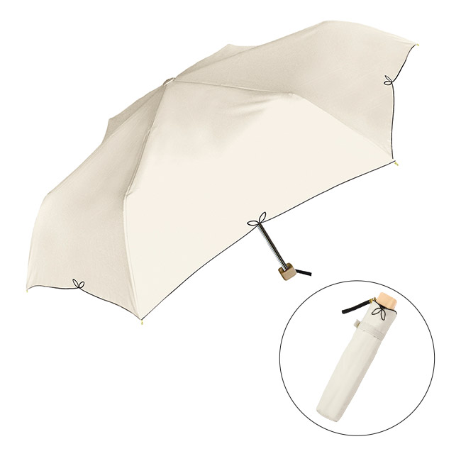 フルール／晴雨兼用折りたたみ傘（SNS-2700460）アイボリー