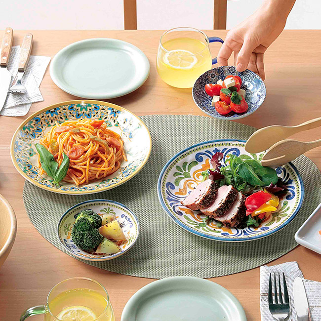 ラステリア／陶器みたいなパスタプレート（SNS-2700475）商品イメージ