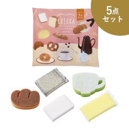 ブレッカ／キッチンスポンジ5点セット