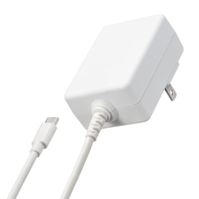 USB PD対応AC充電器（PD20W・TypeCケーブル一体型）（ACA-PD102W）本体