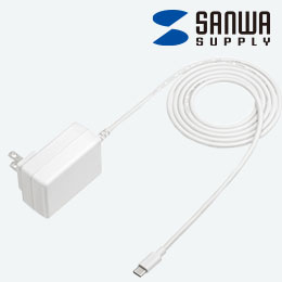 USB PD対応AC充電器（PD20W・TypeCケーブル一体型）