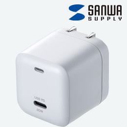 USB PD対応キューブ型AC充電器（PD20W）