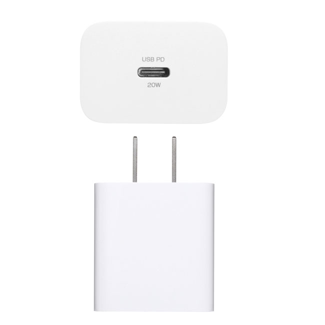 USB PD対応AC充電器（PD20W）（ACA-PD90W）本体（ポート面・正面）