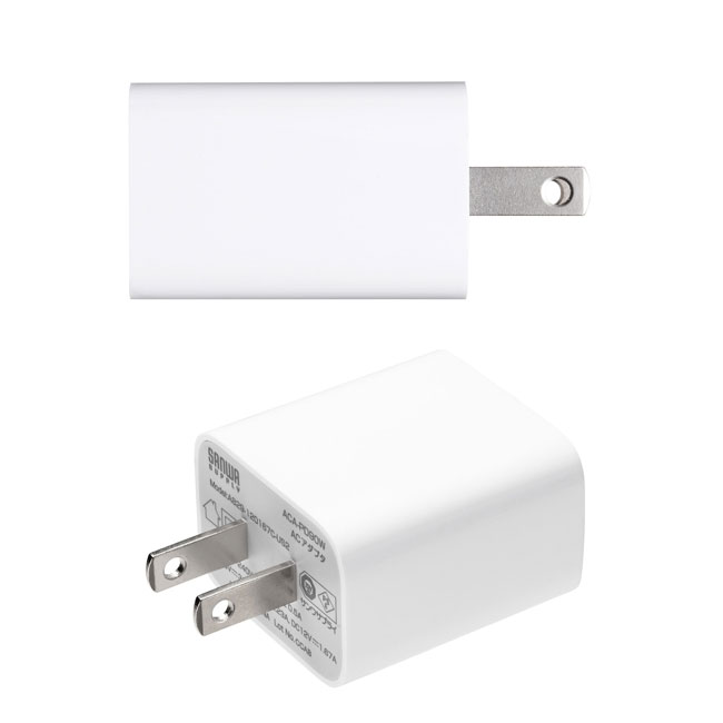 USB PD対応AC充電器（PD20W）（ACA-PD90W）本体（側面・斜め）