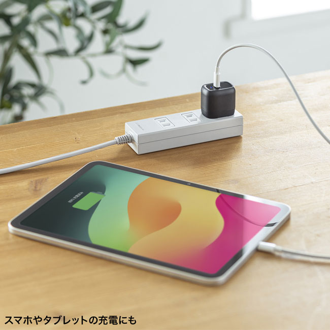 USB PD対応AC充電器（PD30W）（ACA-PD99BK）スマホやタブレットの充電にも