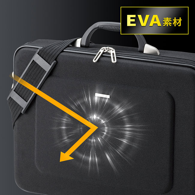 セミハードPCケース（16インチワイド・シングル・ブラック）（BAG-EVA6BKN）EVA素材