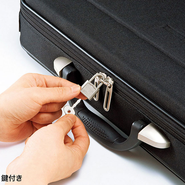 セミハードPCケース（16インチワイド・シングル・ブラック）（BAG-EVA6BKN）鍵付き