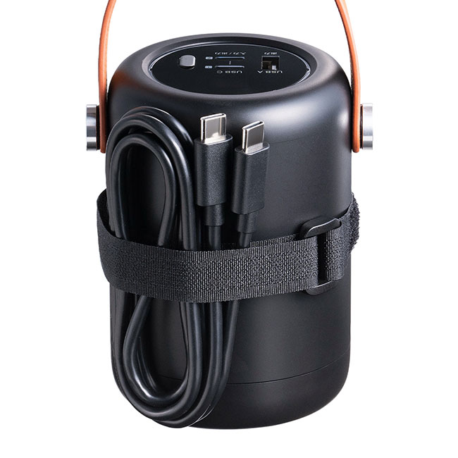 USB PD対応モバイルバッテリー（25000mAh・PD100W）（BTL-RDC31）ケーブルバンド収納イメージ