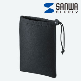 マルチクッションケース（巾着タイプ・ブラック）（小）