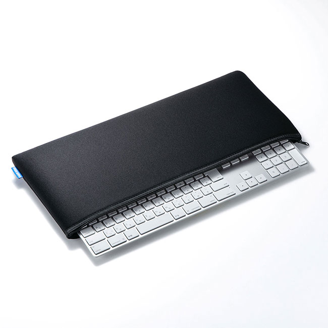 キーボード用クッションケース（IN-C8）収納イメージ(ファスナー開時)