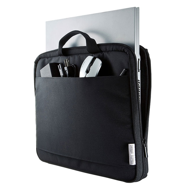 取っ手付きPCインナーケース（13.3インチワイド）（IN-GH13BK）収納イメージ（斜め）