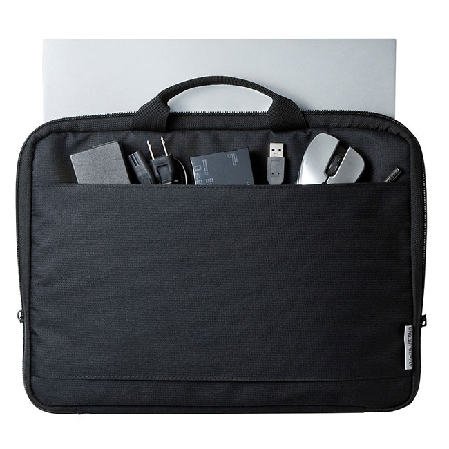 取っ手付きPCインナーケース（13.3インチワイド）（IN-GH13BK）収納イメージ（正面）