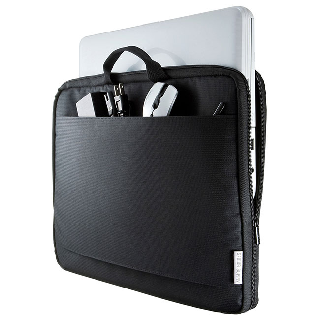 取っ手付きPCインナーケース（16インチワイド）（IN-GH15BK）収納イメージ（斜め）