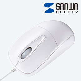 静音有線光学式マウス（ホワイト）