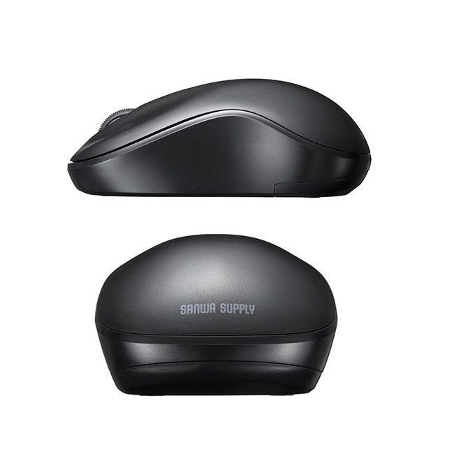 BluetoothブルーLEDマウス（MA-BB312BK）側面