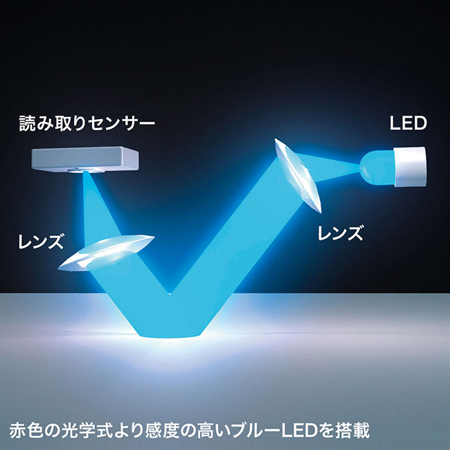 有線ブルーLEDマウス（ブラック）（MA-BL150BK）ブルーLEDを搭載
