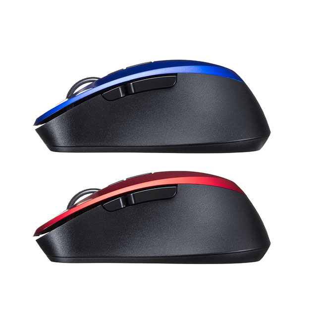 静音ワイヤレスブルーLEDマウス（MA-WBL153）側面