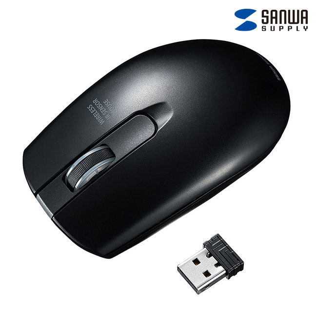 ワイヤレス IR LEDマウス（ブラック）（MA-WIR132BK）