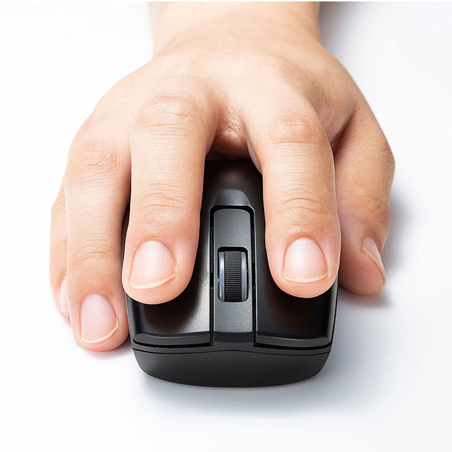 ワイヤレス IR LEDマウス（ブラック）（MA-WIR132BK）操作イメージ