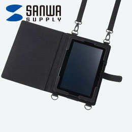 ショルダーベルト・ハンドベルト・ペンホルダー付き10.1インチタブレットケース