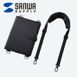 ショルダーベルト付き10.1インチタブレットPCケース（スタンド機能付き）