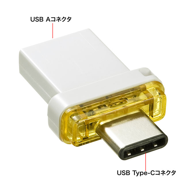 USB Type-C メモリ（64GB）（UFD-3TC64GWN）コネクタ2種