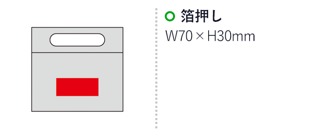 ECO　クリア・スクエアミニバッグ(sd161019)名入れ画像　箔押し 25×80mm