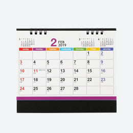 2019卓上カレンダー（セブンカラーズ）