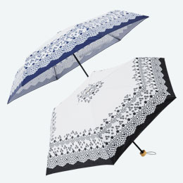 フェミニンレース・晴雨兼用折りたたみ傘