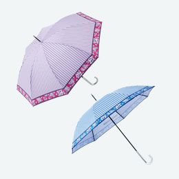 ストライプフラワー・晴雨兼用長傘