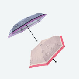 ビビッドチェック・晴雨兼用折りたたみ傘