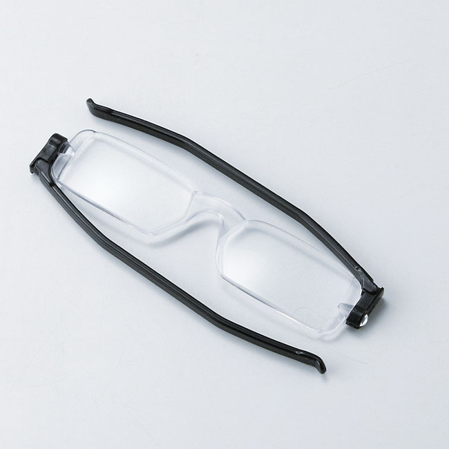 フラットタイプ眼鏡型ルーペ(ケース・クロス付き）(sd193060)かさばらないフラットタイプ