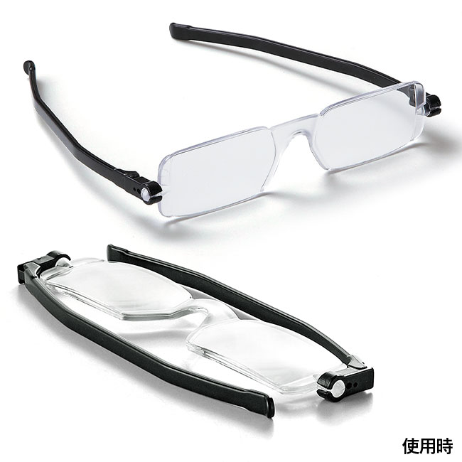 フラットタイプ眼鏡型ルーペ(ケース・クロス付き）(sd193060)使用時
