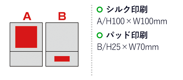 サフィアーノ調ラージスタンドミラー（sd193351-3）名入れ画像　シルク印刷A/H100×W100mm パッド印刷B/H25×W70mm