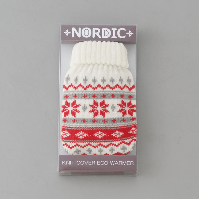 ノルディック柄ニットカバーエコカイロ(sd195004)クリアケース入