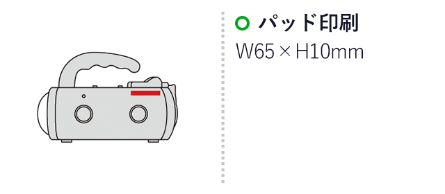 5WAY マルチラジオライト(sd195065)名入れ画像　パッド印刷 W65×H10mm