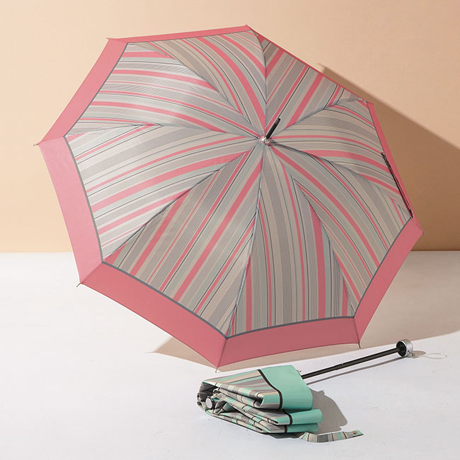 ブライトストライプ・晴雨兼用折りたたみ傘(sd201046)商品イメージ