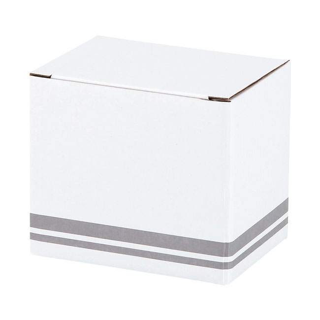 スタイリッシュマグカップ（ホワイト）（SNS-0600268）化粧箱入りイメージ