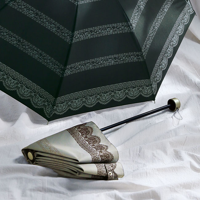 アンティークレース・晴雨兼用折りたたみ傘（SNS-0600291）商品絶対イメージ