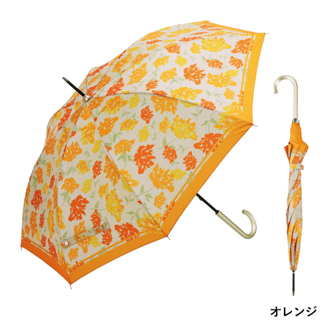 ブライトフラワー・晴雨兼用長傘（SNS-0600292）オレンジカラー