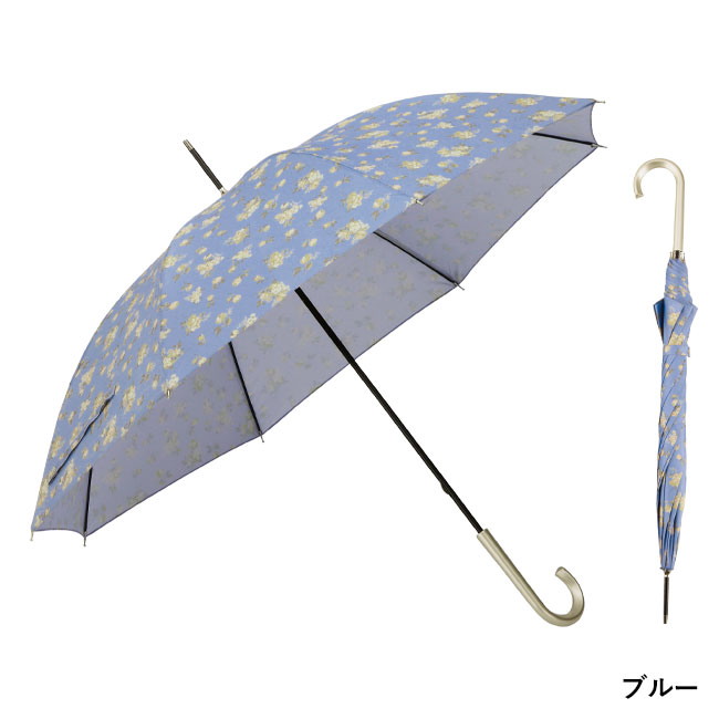 リラックスフラワー・晴雨兼用長傘（SNS-0600296）ブルーカラー
