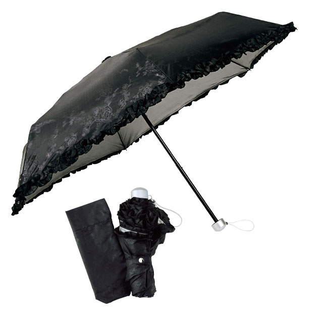 ローズガーデン・晴雨兼用折りたたみ傘（SNS-0600299）商品全体イメージ