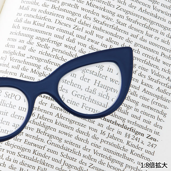 ネックストラップ付ポケットメガネ型ルーペ（ケース付）（SNS-0600386）1.8倍拡大