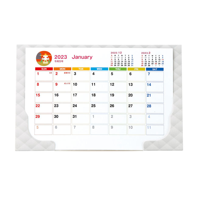 2023壁掛機能付き卓上カレンダー（SNS-0600523）商品イメージ