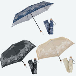 クラシックレース・晴雨兼用折りたたみ傘