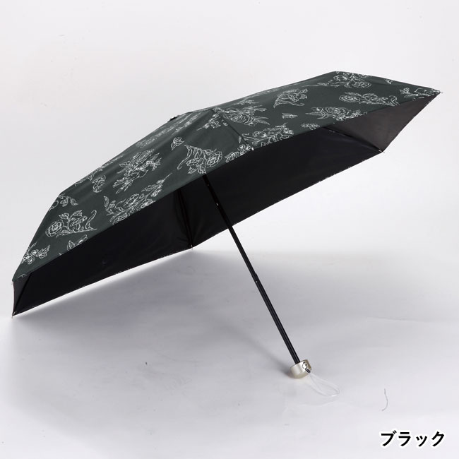 クラシックガーデン・晴雨兼用折りたたみ傘（SNS-0600596）ブラック
